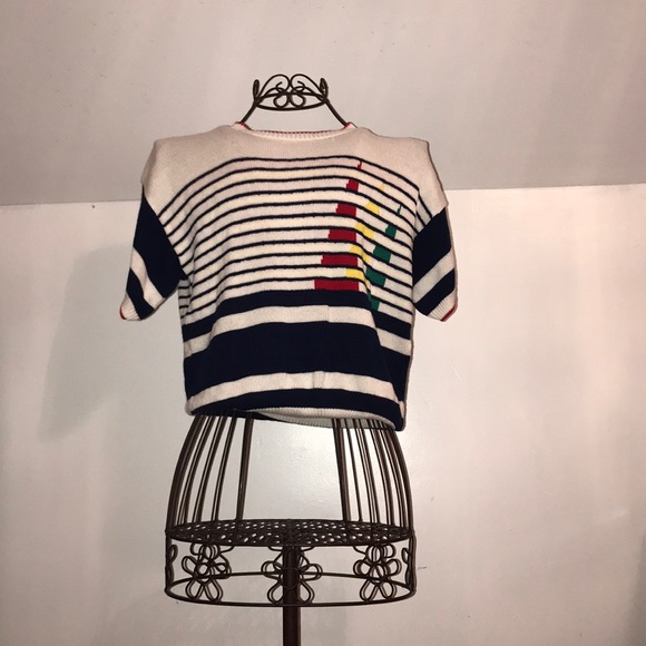 short sleeve 80s sweater-shirt - Picture 1 of 1